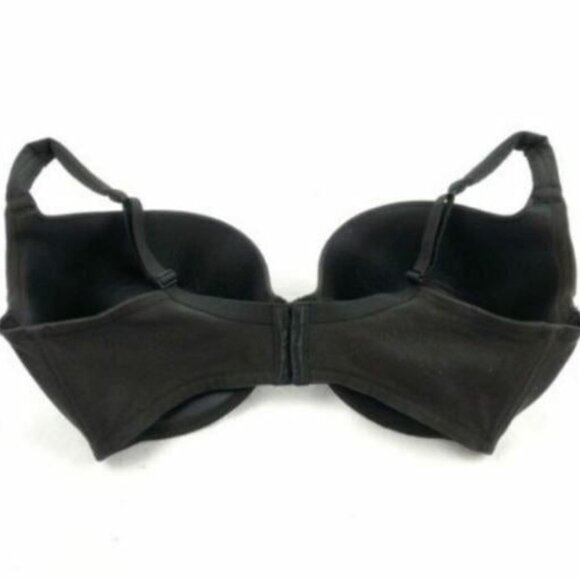 Cacique Lane Bryant Womens Plunge Bra Cotton Blend Plus Size 38H Black - Picture 4 of 6